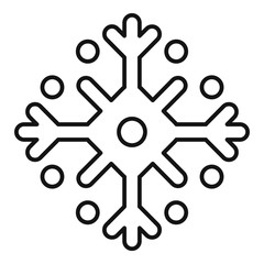 Poster - traditional snowflake icon. outline traditional snowflake vector icon for web design isolated on whi
