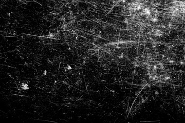 Poster - white scratches with scuffs on a black background. template for design