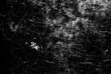 Poster - white scratches with scuffs on a black background. template for design