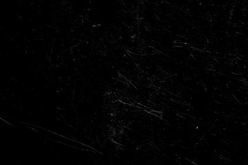Poster - on a black background glass with white scratches and spots.