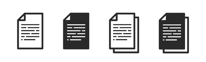 Poster - Document vector icon set isolated. Document icons vector illustration. File pictogram-vector.