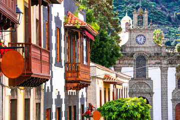 Wall Mural - Canary isands travel and landmarks. Teror - most beautiful traditional town of Grand Canary (Gran Canaria).