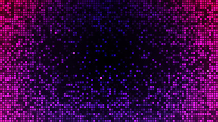 Aufkleber - Abstract technology background. Futuristic pixel pattern. Pink and blue vector illustration