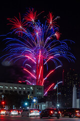 fireworks in the city