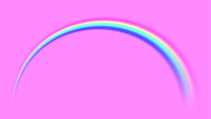 Poster - Rainbow on pink background. Vector realistic illustration of arch in spectum colors. 