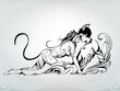 © nutriaaa - Woman cat and devil