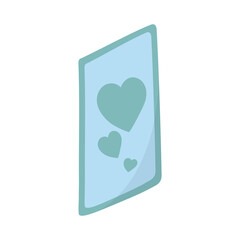 Poster - frame decoration hearts love ornament isolated icon design