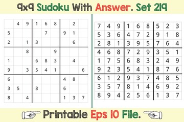 Wall Mural - Advance Sudoku Puzzle Games Easy to Hard with Answer