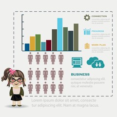 Canvas Print - Business infographic