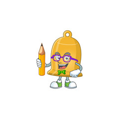 Sticker - Bell student Mascot design concept studying at home