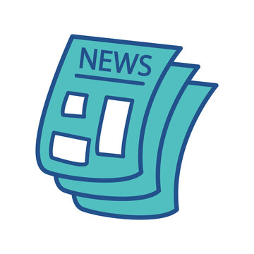 news paper icon design, flat style trendy collection