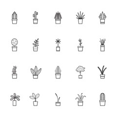 Poster - Collection of potted plants