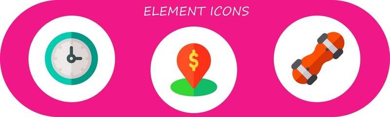 Sticker - Modern Simple Set of element Vector flat Icons