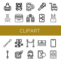 Canvas Print - clipart simple icons set