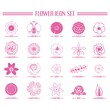 Collection of flower icons