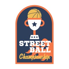 Canvas Print - Basketball championship sticker