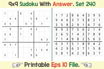 Wall Mural - Advance Sudoku Puzzle Games Easy to Hard with Answer