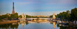 Scenic panormaic view of the Eiffel tower and Alexandre III bridge