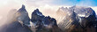 A panorama of Los Cuernos range in Torres del Paine national park, Patagonia, Chile.