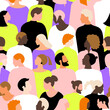 Different people pattern illustration