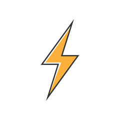 Wall Mural - flash icon symbol simple design