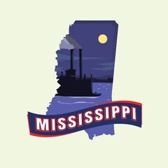 Sticker - Mississippi map