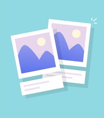 Aufkleber - photo commenting social network online or picture image sharing community service app vector flat il
