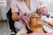 © Roman - young beautiful woman with facial mask, spa treatment