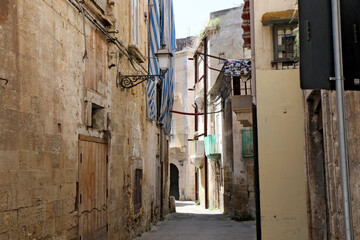 Old houses in the old town of Taranto, Puglia, Italy - 28/05/2020