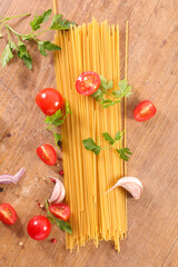 Canvas Print - spaghetti with tomato sauce and spice