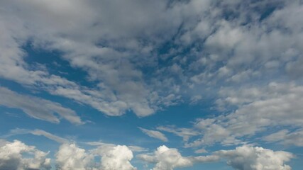 Wall Mural - Qualitative time lapse, motion of beautiful clouds in sky. No flicker, no birds.