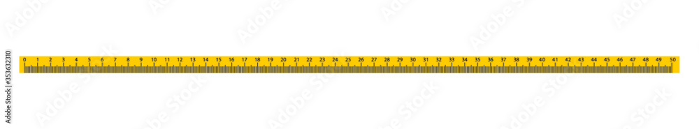 Measure Tape ruler metric measurement. Metric ruler. 50 centimeters ...