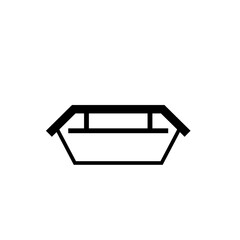 Wall Mural - Skip bin outline icon. Clipart image isolated on white background