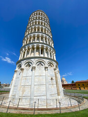 Sticker - The Leaning Tower of Pisa, Wide Angle View