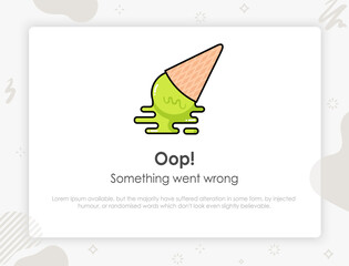 Wall Mural - Error page. Page not found. Something went wrong. Template design for error message.