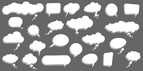 Wall Mural - different speech bubbles collection