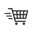 © Andrii Arkhipov - Shopping cart vector icon, flat design. Isolated on white background.