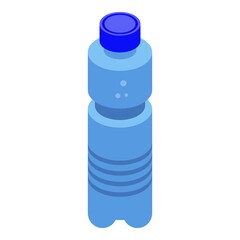 Poster - Water bottle icon. Isometric of water bottle vector icon for web design isolated on white background