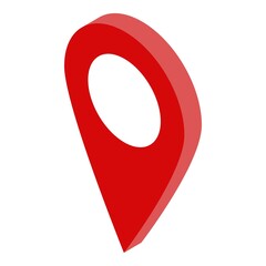 Poster - Gps hotel point icon. Isometric of gps hotel point vector icon for web design isolated on white background