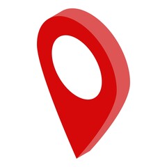 Poster - Travel car gps point icon. Isometric of travel car gps point vector icon for web design isolated on white background