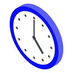 Poster - Psychologist wall clock icon. Isometric of psychologist wall clock vector icon for web design isolated on white background