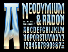 Neodymium & Radon Vintage Cinematic Alphabet