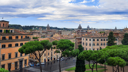 Cityscape of Rome, Italy.