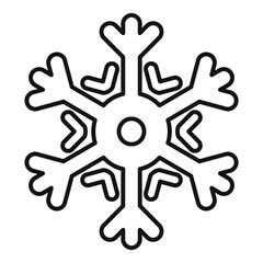 Poster - ornamental snowflake icon. outline ornamental snowflake vector icon for web design isolated on white