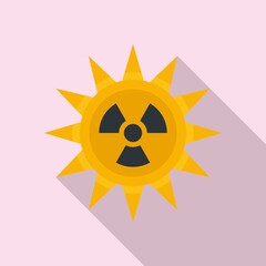 Poster - Sun radiation icon. Flat illustration of sun radiation vector icon for web design