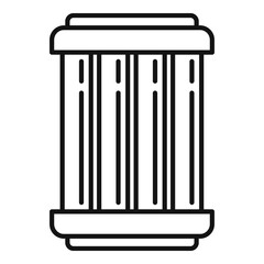 Poster - Nuclear capsule icon. Outline nuclear capsule vector icon for web design isolated on white background