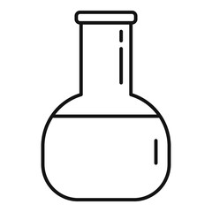 Poster - Radiation flask icon. Outline radiation flask vector icon for web design isolated on white background