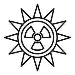 Poster - sun radiation icon. outline sun radiation vector icon for web design isolated on white background