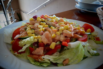 Poster - chicken and vegetable salad