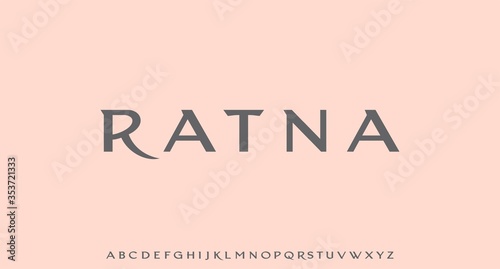 Fotomural RATNA, THE LUXURY GLAMOUR AND ELEGANT FONT
